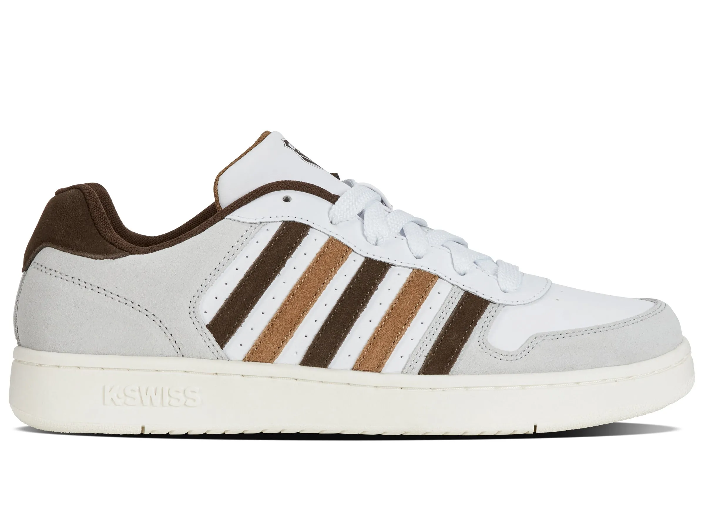06931-919-M | COURT PALISADES | WHITE/TOASTED COCONUT/CHOCOLATE BROWN sold by K-Swiss