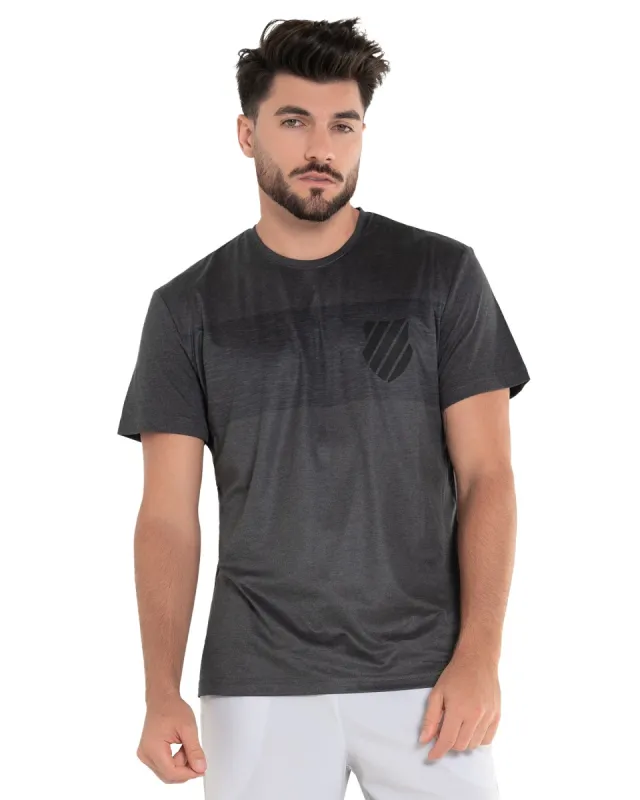 107700-077 | LUXE TECH CREW | HEATHER BLACK sold by K-Swiss