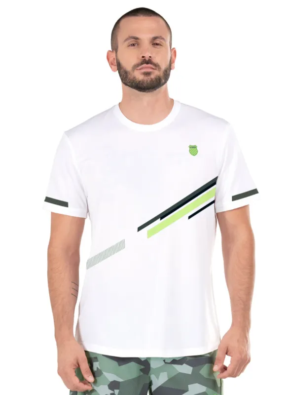 109100-100 | DYNAMIC STRIPE S/S | WHITE made by K-Swiss
