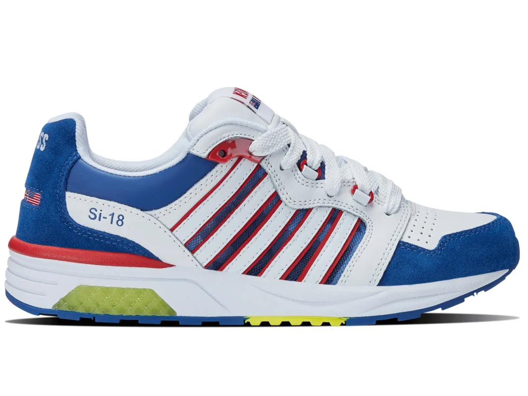 97920-130-M | SI-18 RANNELL | WHITE/BLUE/RED/SULPHUR sold by K-Swiss