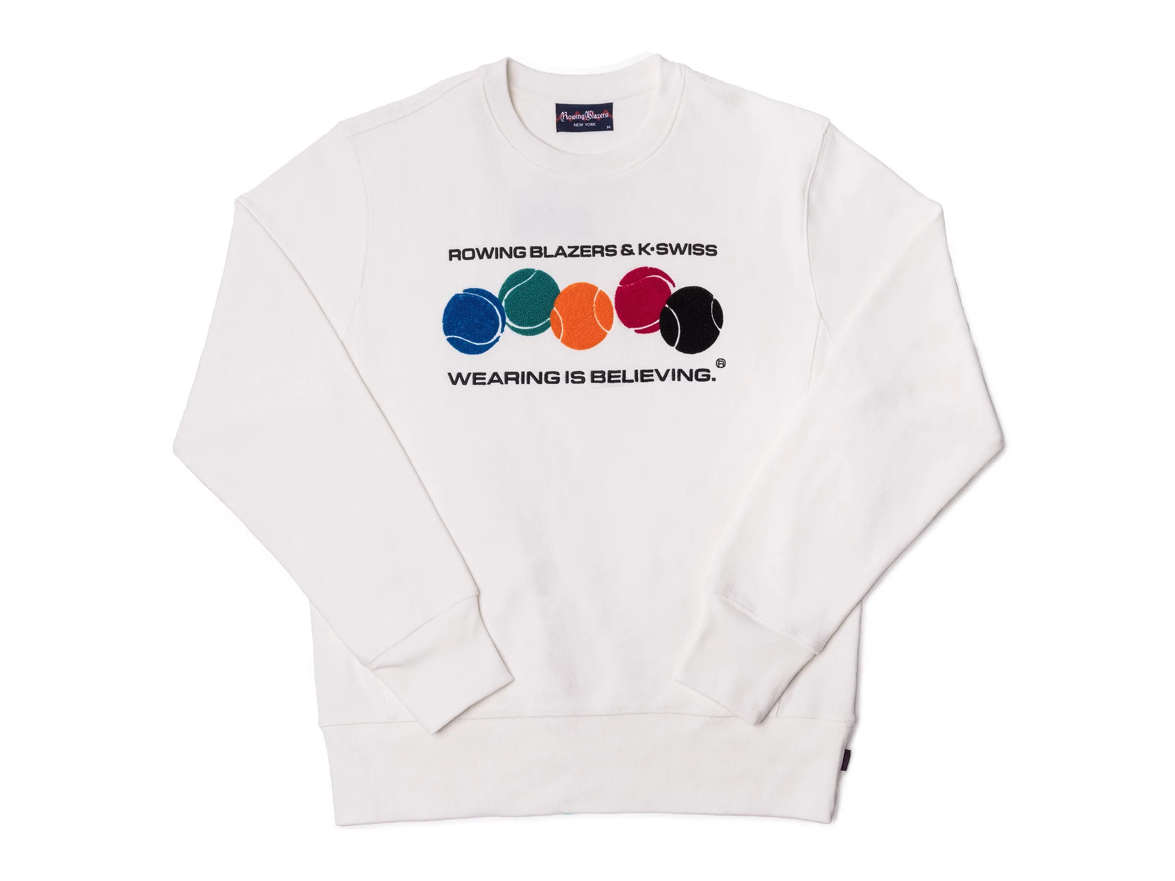 106074-100 | ROWING BLAZERS X K-SWISS CREWNECK SWEATSHIRT | WHITE sold by K-Swiss