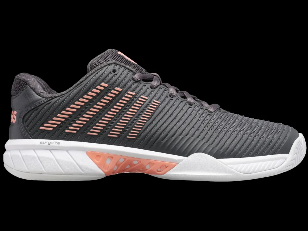 K96613-009 | Women's Hypercourt Express 2 | Asphalt/White/Peach Amber sold by K-Swiss