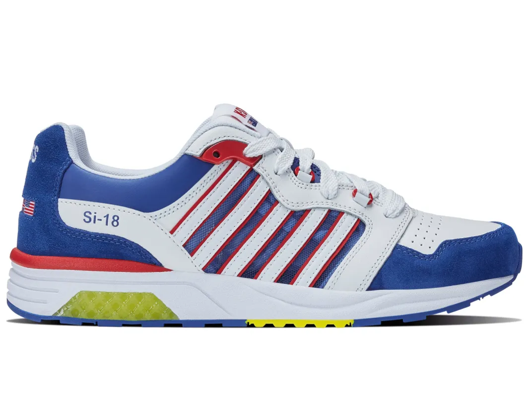 07920-130-M | SI-18 RANNELL | WHITE/BLUE/RED/SULPHUR sold by K-Swiss