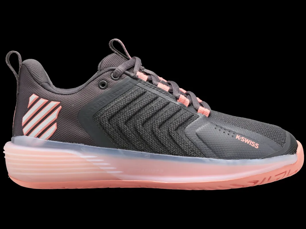 K96988-007 | Women's Ultrashot 3 | Asphalt/Peach Amber/White sold by K-Swiss