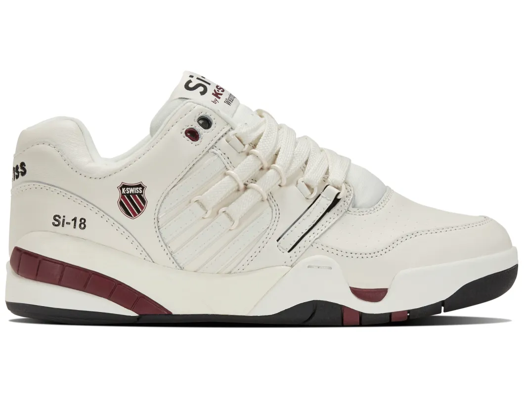 07397-183-M | SI-18 PREMIER | SNOW WHITE/WINDSOR WINE/BLACK sold by K-Swiss