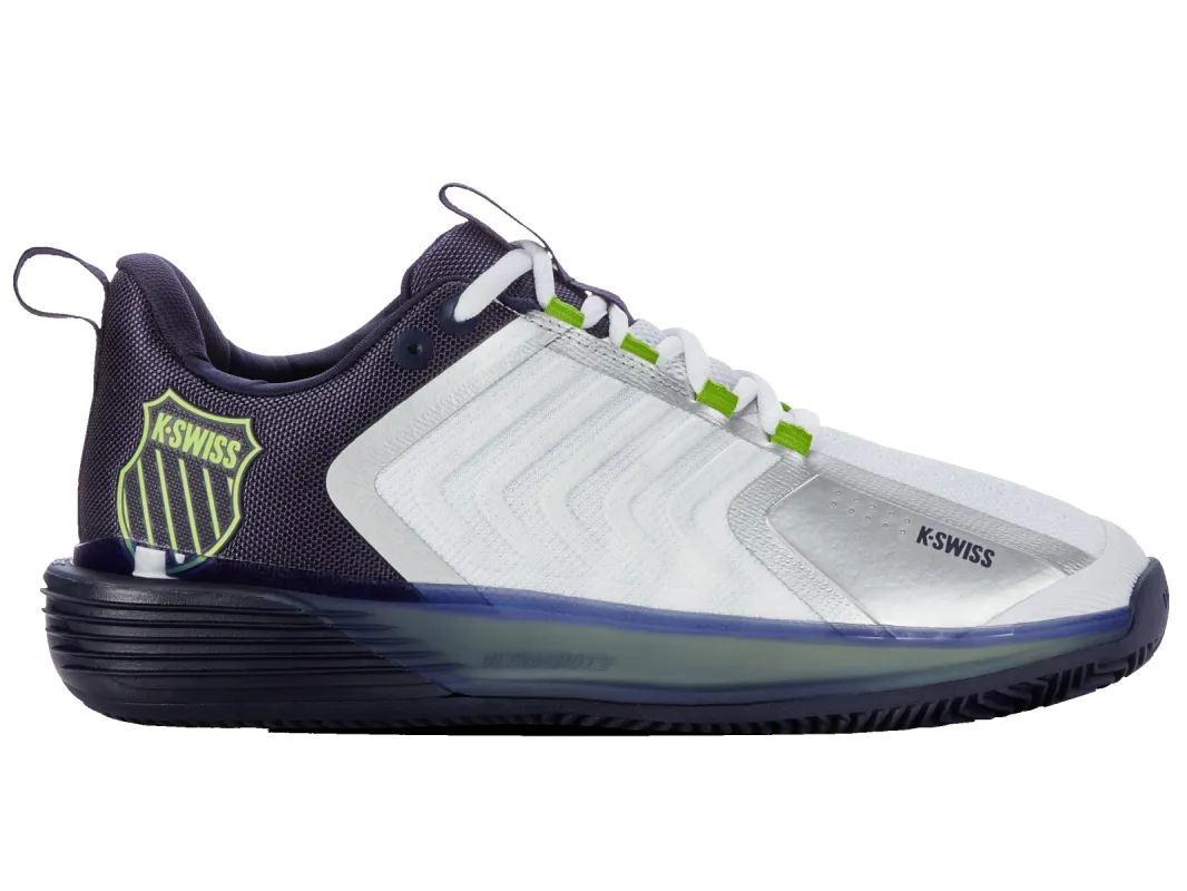 08415-967-M | ULTRASHOT 3 HB | WHITE/PEACOAT/LIME GREEN sold by K-Swiss