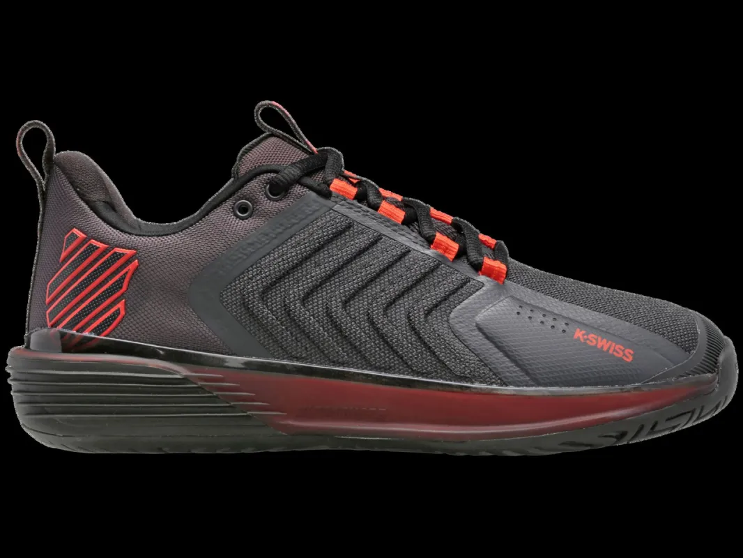 K06988-061 | Mens Ultrashot 3 | Asphalt/Jet Blue/Spicy Orange sold by K-Swiss
