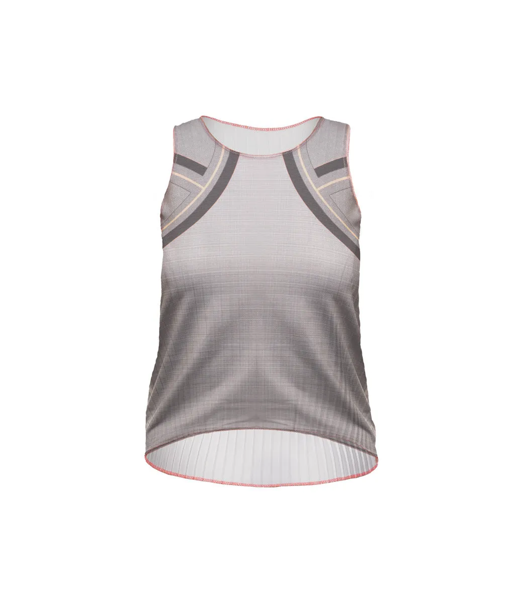 196048-025 | SCULPT PLEATED TANK | ASPHALT sold by K-Swiss