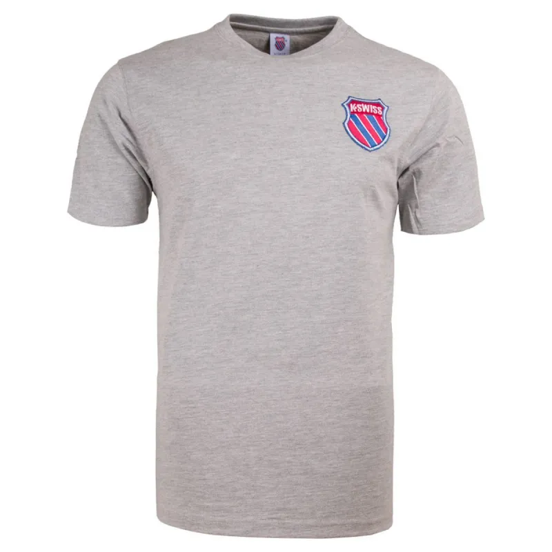 KSM183TE02 | Men's My Swiss Tee | Grey Heather - Final Sale made by K-Swiss