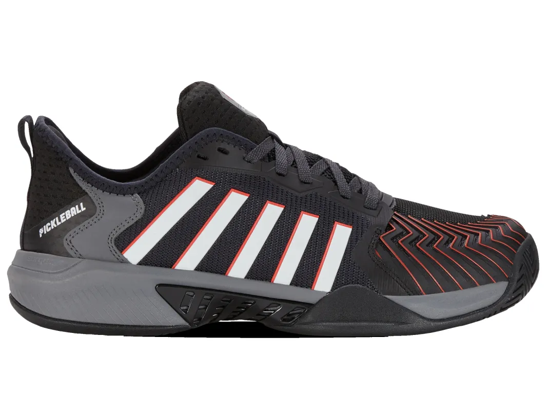 07916-073-M | PICKLEBALL SUPREME | JET BLACK/STEEL GRAY/SPICY ORANGE sold by K-Swiss