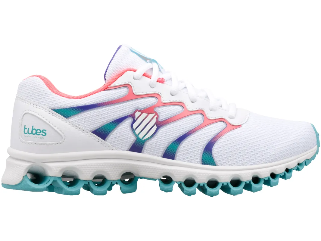97112-125-W | TUBES 200 | WHITE/FLUO PINK/BLUE TURQUOISE sold by K-Swiss