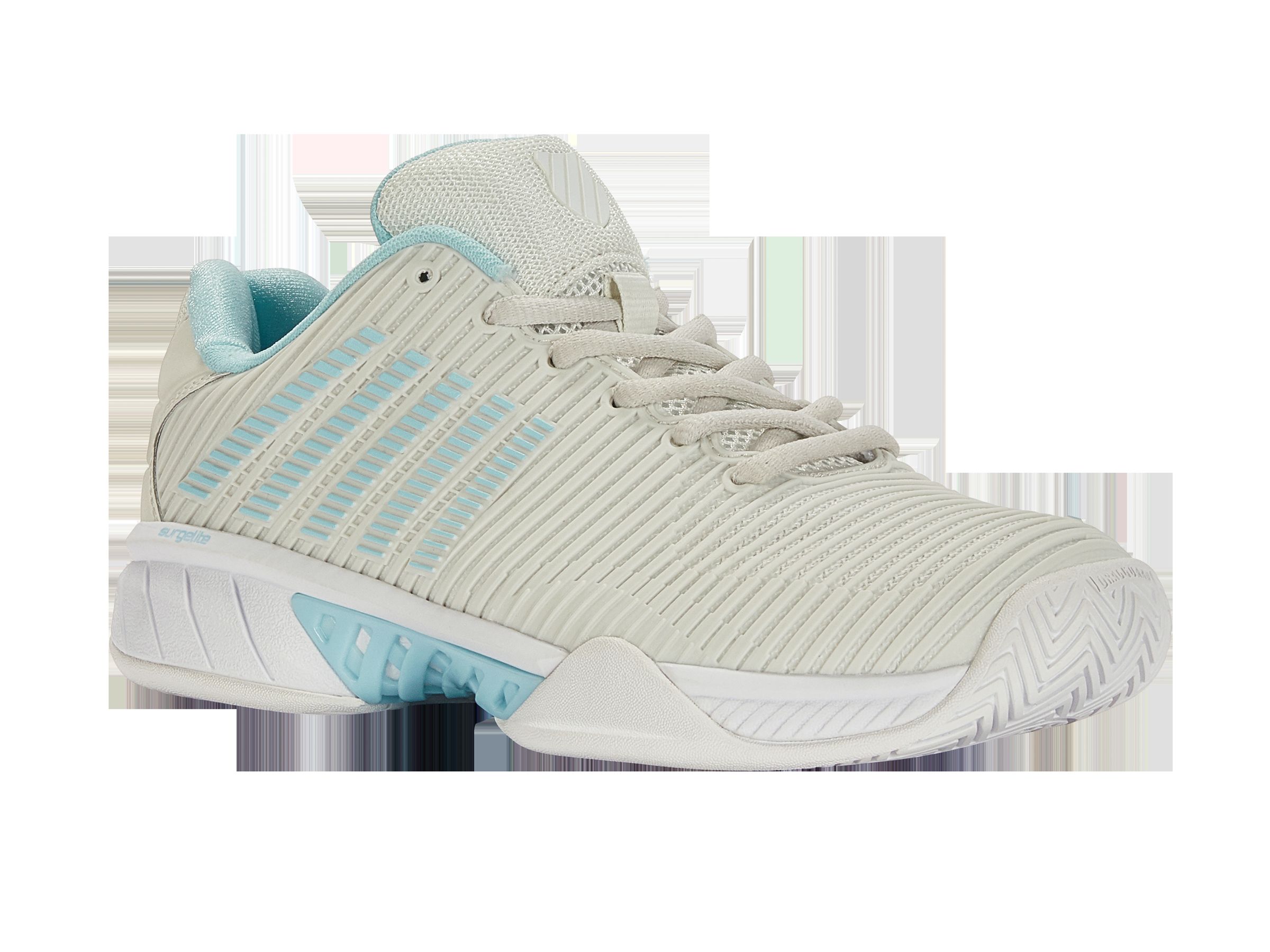 K96807XW-089 | Women's Hypercourt Express 2 Wide | Vaporous Gray/White/Blue Glow sold by K-Swiss product image thumbnail 2