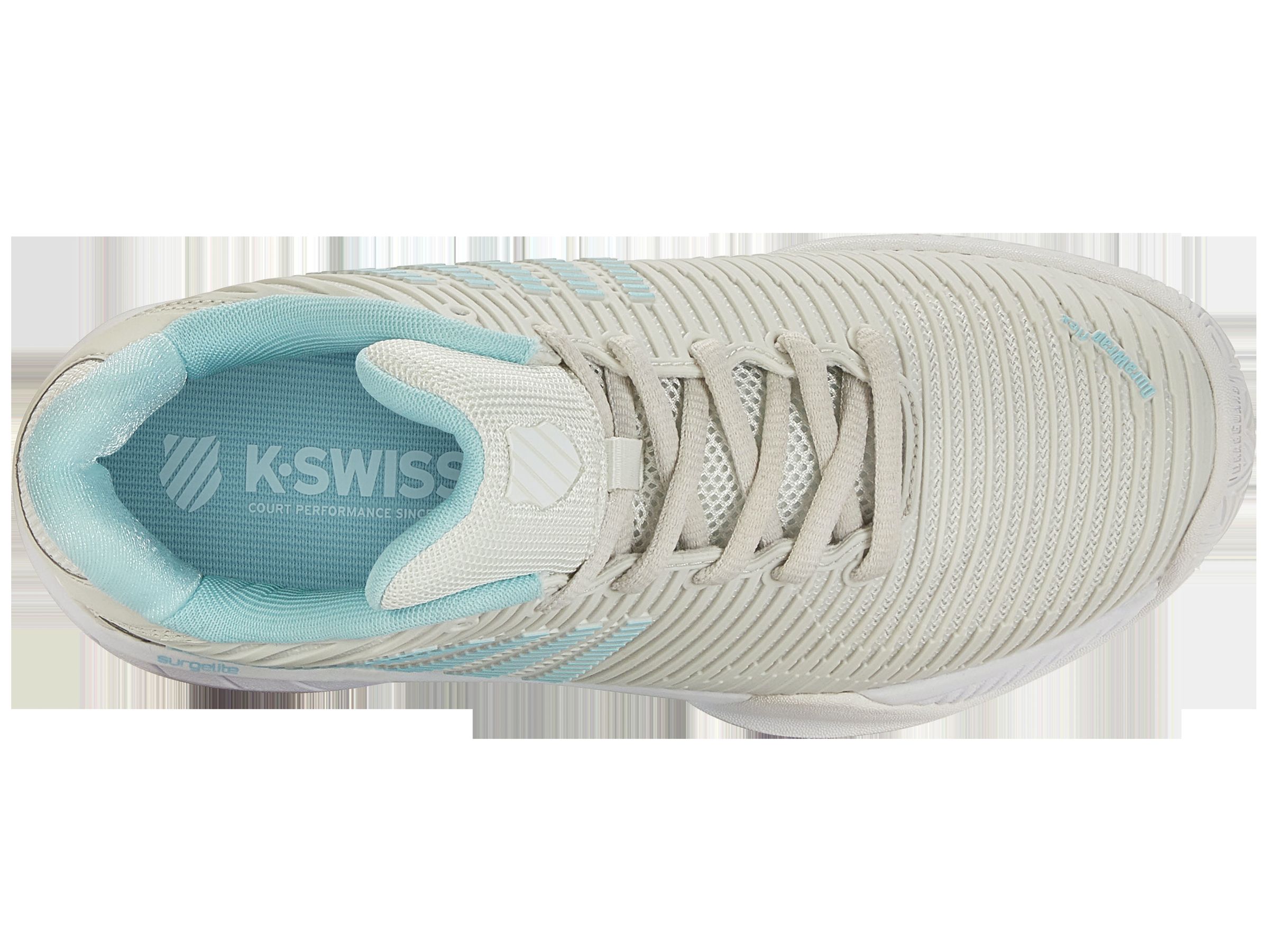 K96807XW-089 | Women's Hypercourt Express 2 Wide | Vaporous Gray/White/Blue Glow sold by K-Swiss product image thumbnail 7