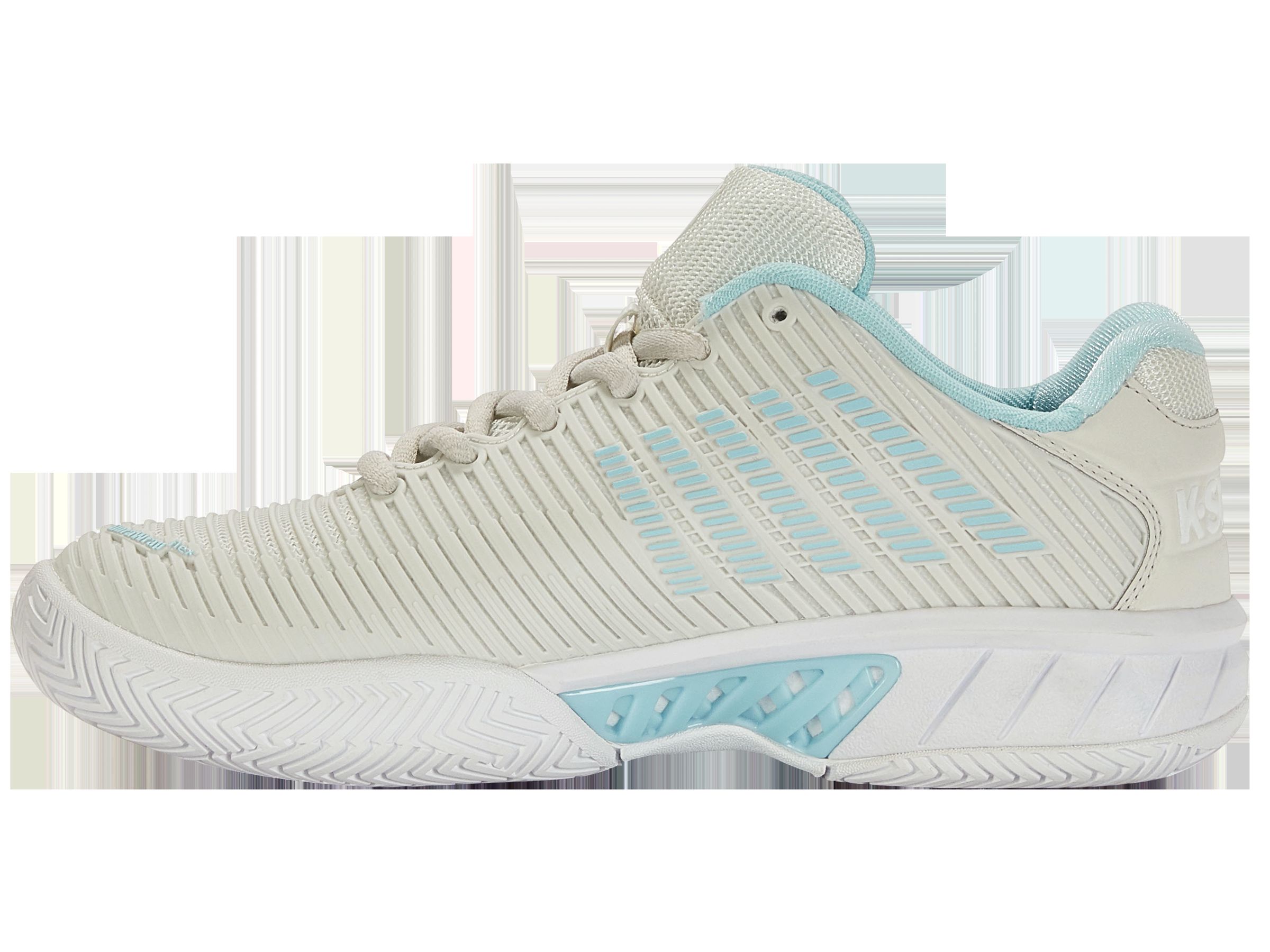 K96807XW-089 | Women's Hypercourt Express 2 Wide | Vaporous Gray/White/Blue Glow sold by K-Swiss product image thumbnail 5