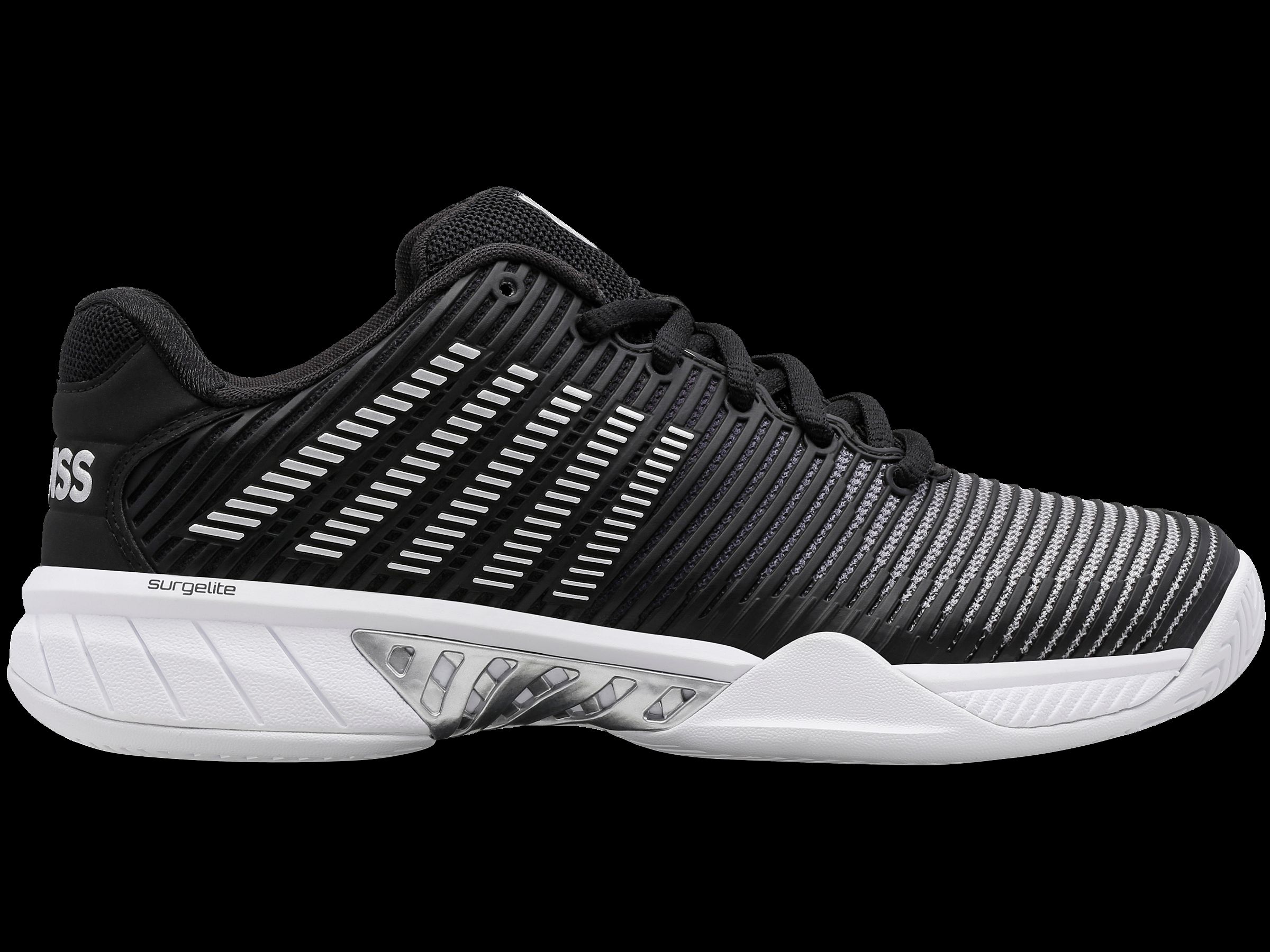 K96613-085 | Women's Hypercourt Express 2 | Black/White/Silver sold by K-Swiss
