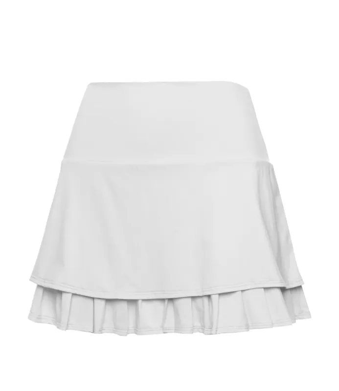 196042-100 | TIER PLEAT SKIRT-14" | WHITE sold by K-Swiss