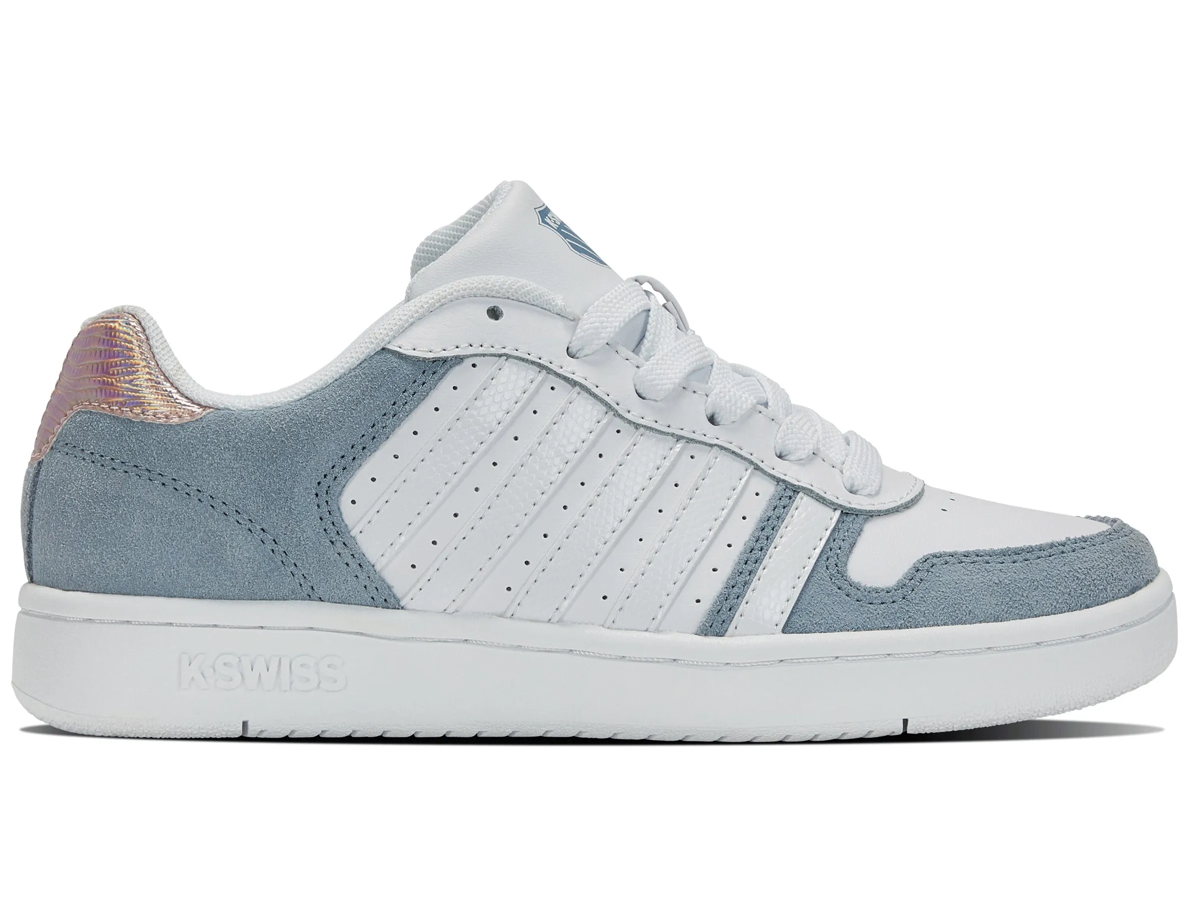 96931-118-M | COURT PALISADES | WHITE/ASHLEY BLUE/IRIDESCENT sold by K-Swiss
