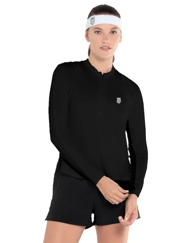197695-008 | EXCEL ZIP L/S | BLACK sold by K-Swiss