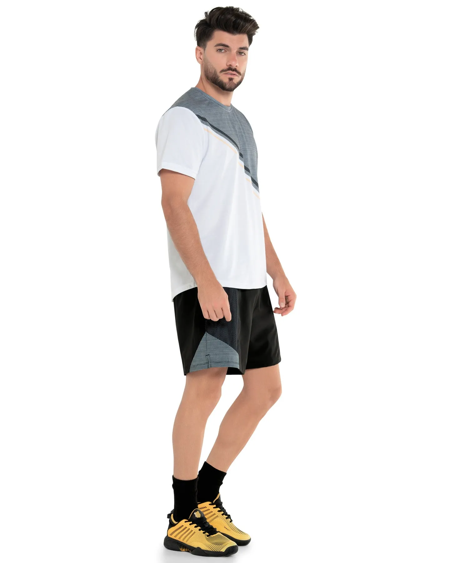 107725-020 | COLOR BLOCK S/S T-SHIRT | GRAY sold by K-Swiss product image thumbnail 2