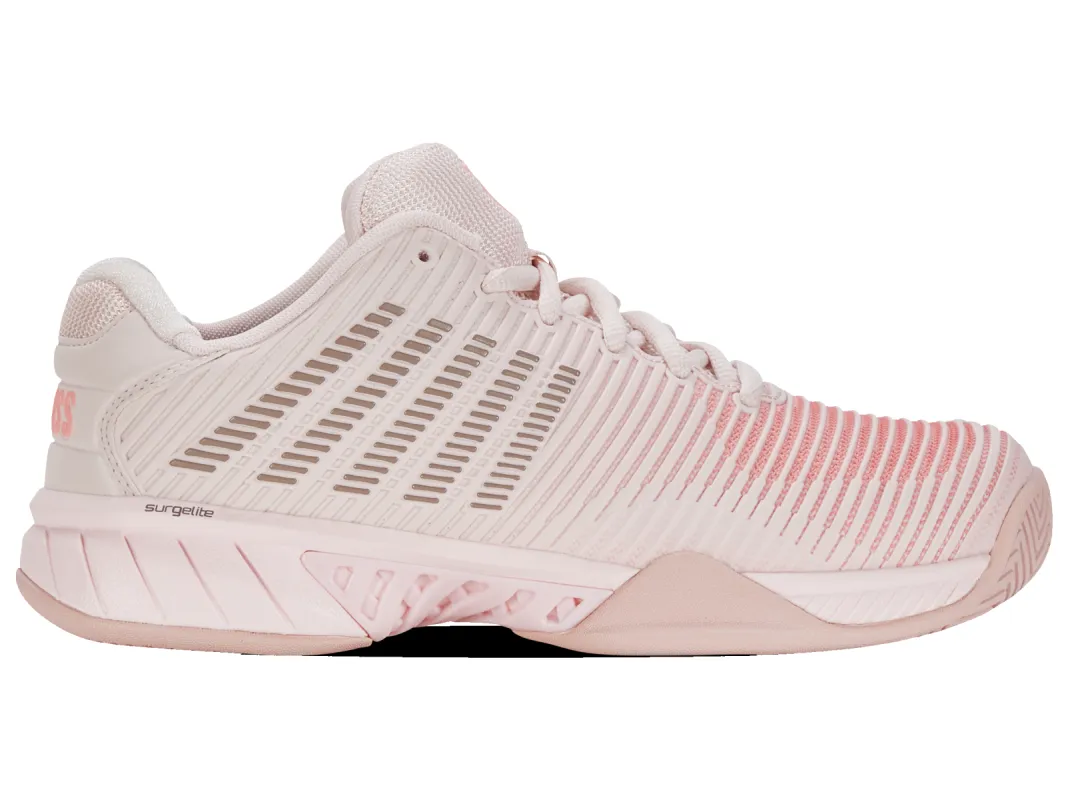 96807-676-W | HYPERCOURT EXPRESS 2-WIDE | ALMOST MAUVE/SEPIA ROSE/PALE NEON CORAL sold by K-Swiss