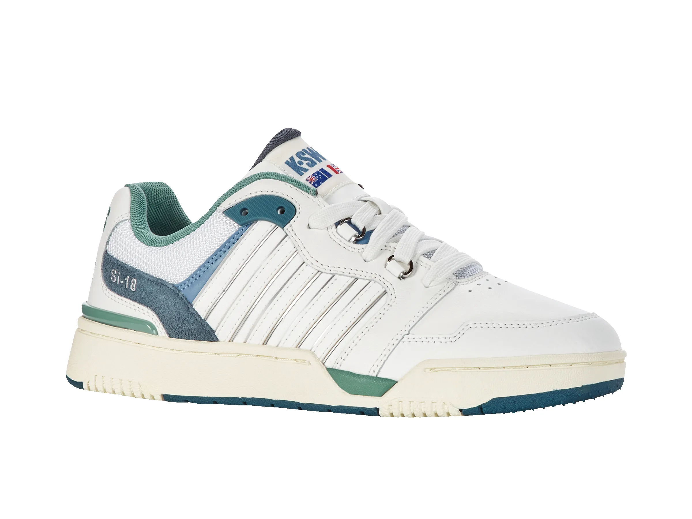 08531-197-M | SI-18 RIVAL | BRILLIANT WHITE/ASHLEIGH BLUE/BERYL GREEN sold by K-Swiss product image thumbnail 2