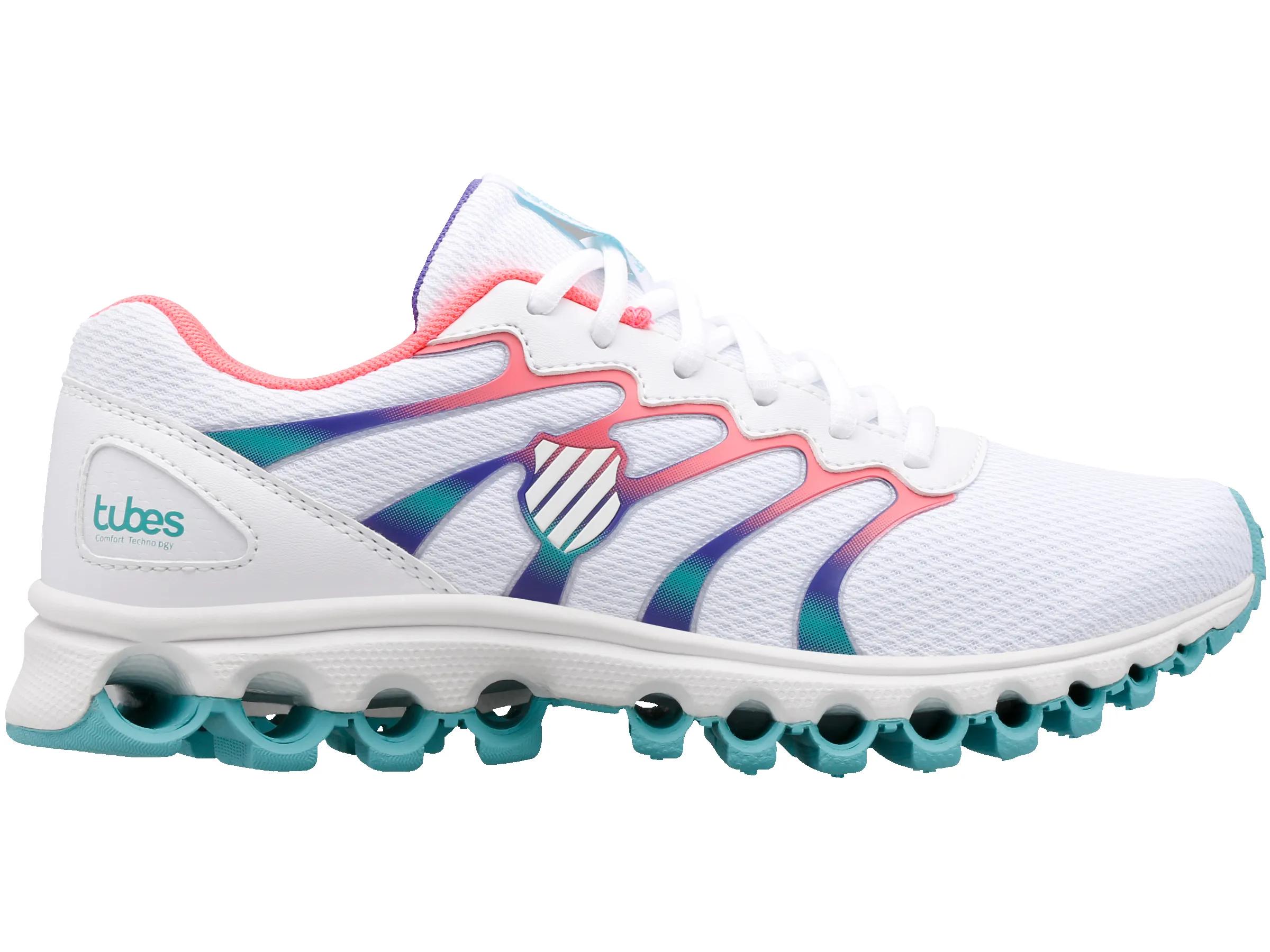 97112-125-M | TUBES 200 | WHITE/FLUO PINK/BLUE TURQUOISE sold by K-Swiss