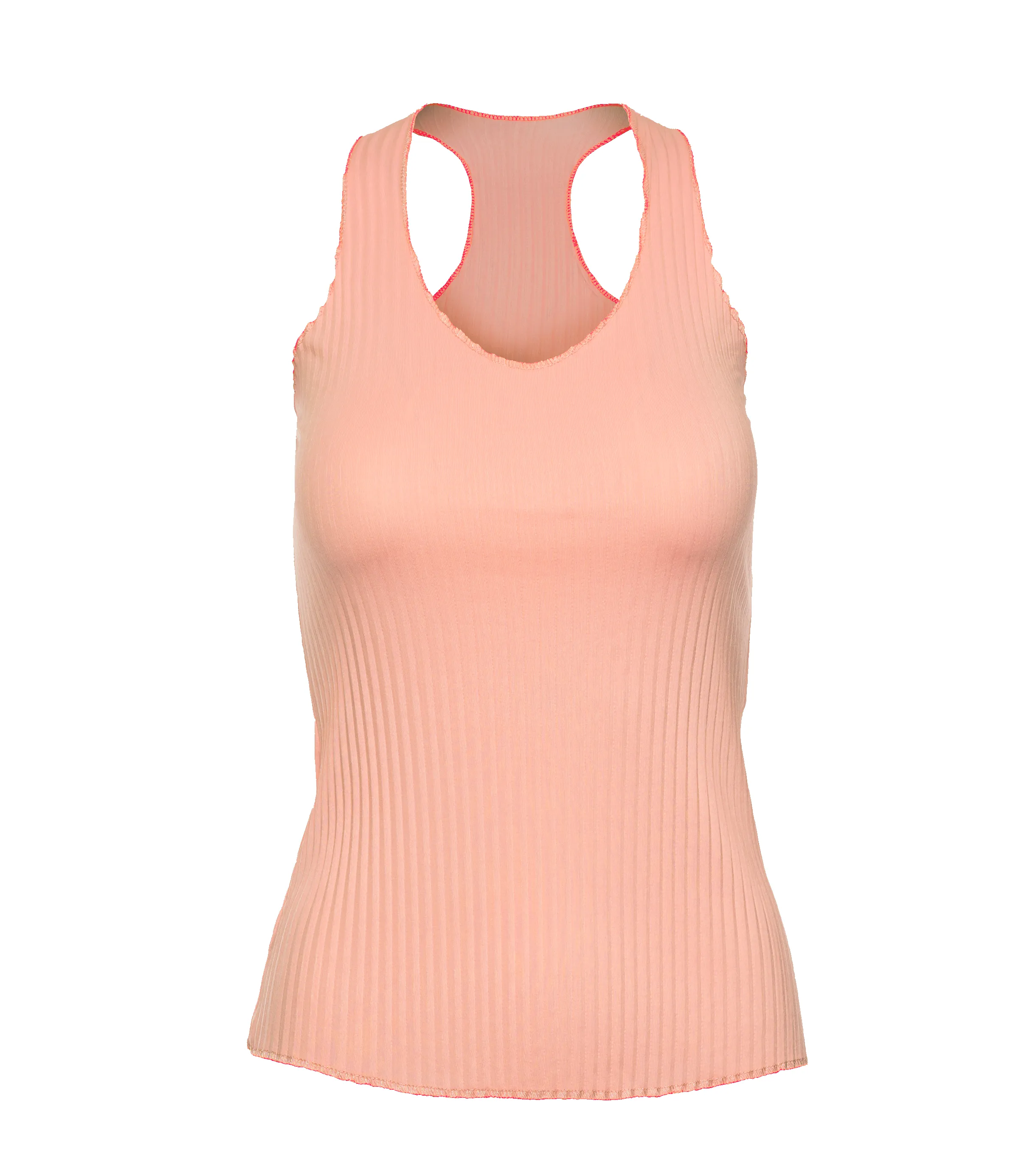 196053-815 | PLEATED V-NECK TANK | PEACH sold by K-Swiss
