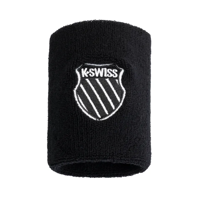WB034-008 | UNISEX COURT DOUBLE WRISTBAND | BLACK sold by K-Swiss