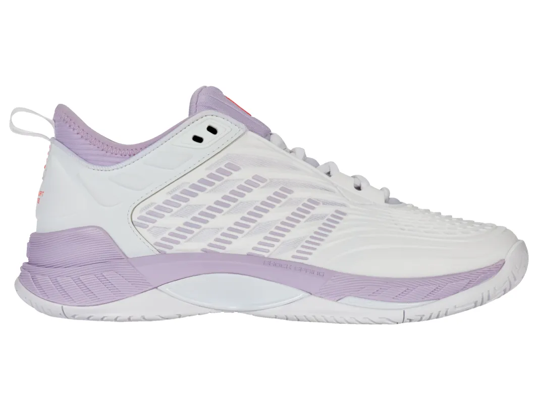 99071-182-M | HYPERCOURT SUPREME 2 | WHITE/ORCHID PETAL/NEON BLAZE sold by K-Swiss