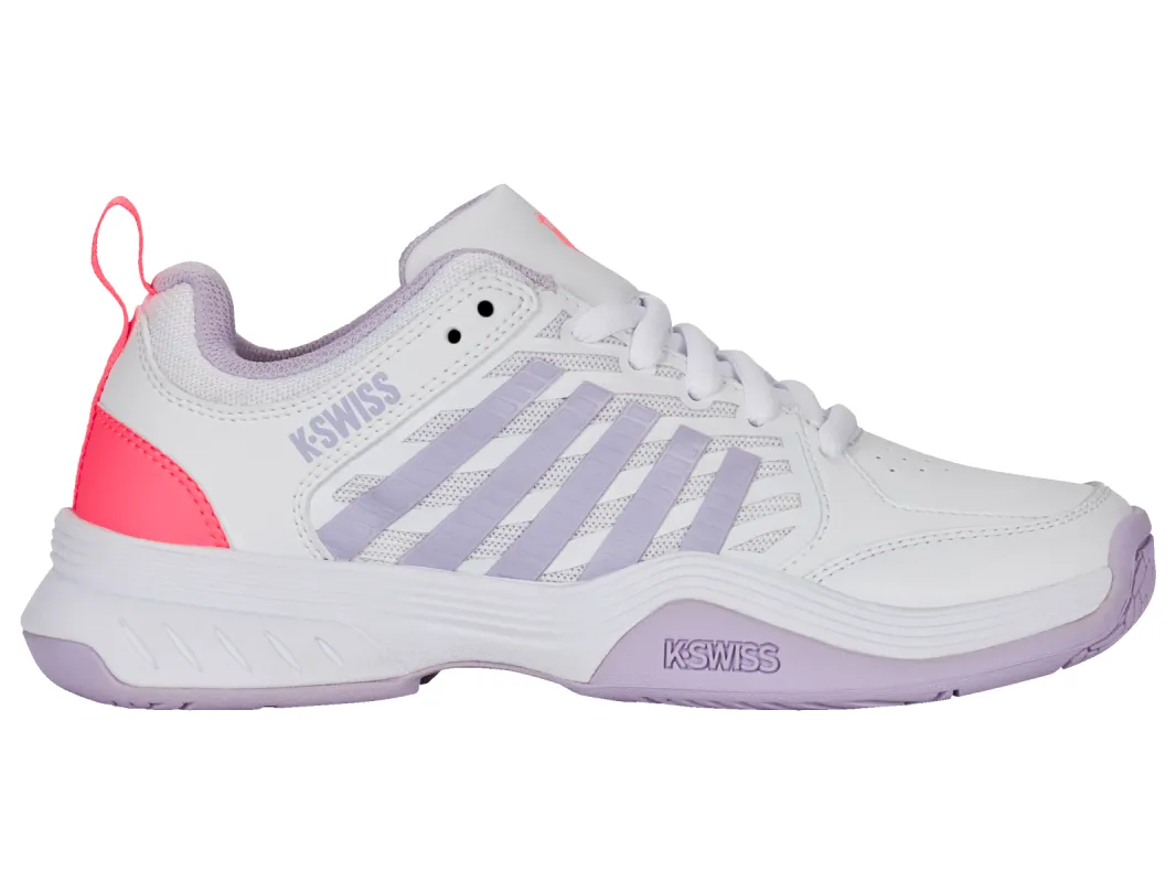 94428-182-M | COURT EXPRESS 2 | WHITE/ORCHID PETAL/NEON BLAZE sold by K-Swiss