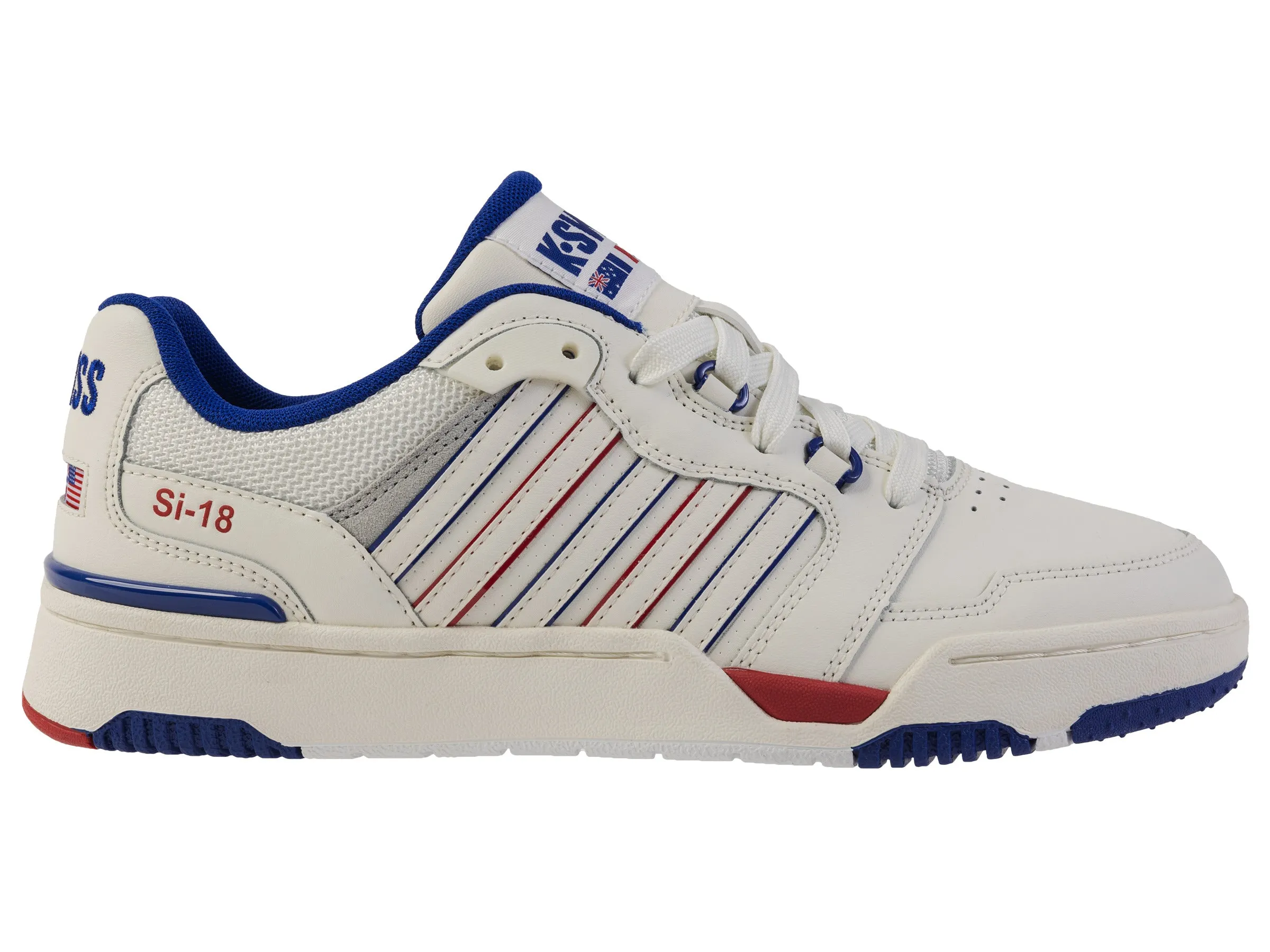 08531-172-M | SI-18 RIVAL | SNOW WHITE/NAVY/RED sold by K-Swiss