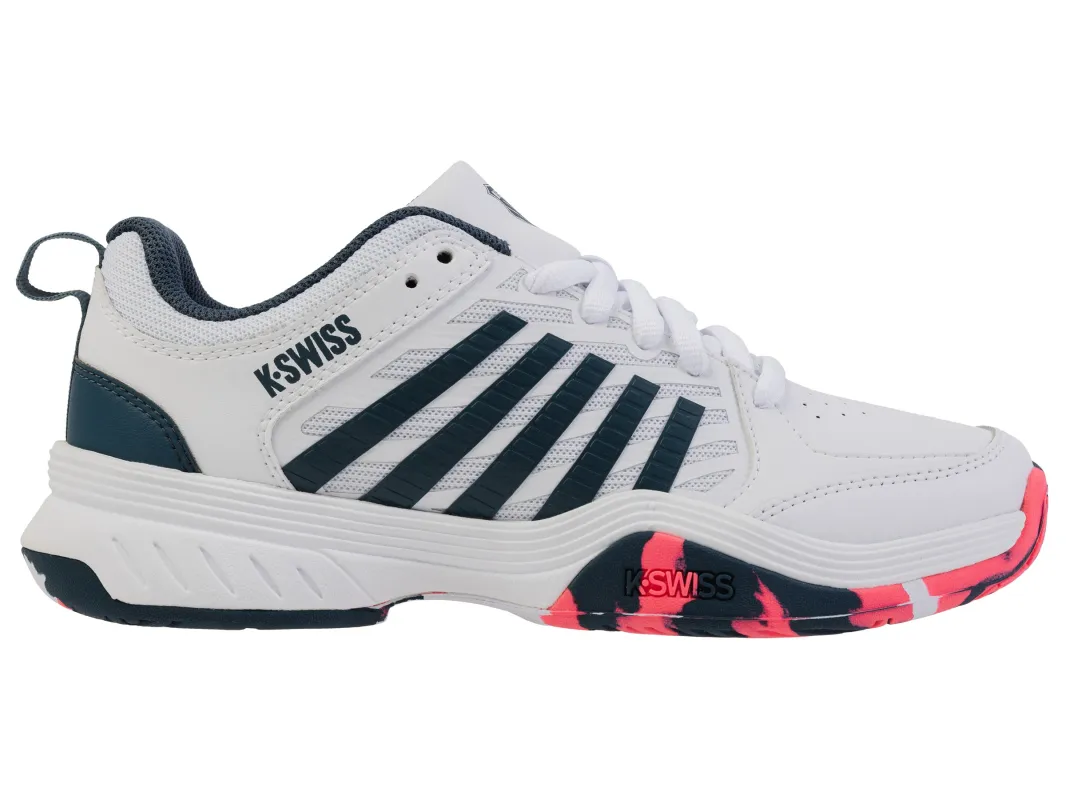 84428-129-M | COURT EXPRESS 2 | WHITE/STARGAZER/NEON BLAZE sold by K-Swiss