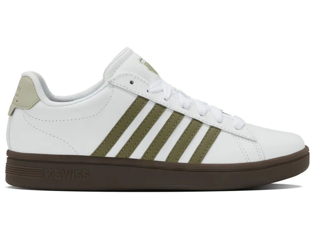 04413-125-M | COURT TIEBREAK II | WHITE/BURNT OLIVE/COLA GUM/ALFALFA sold by K-Swiss