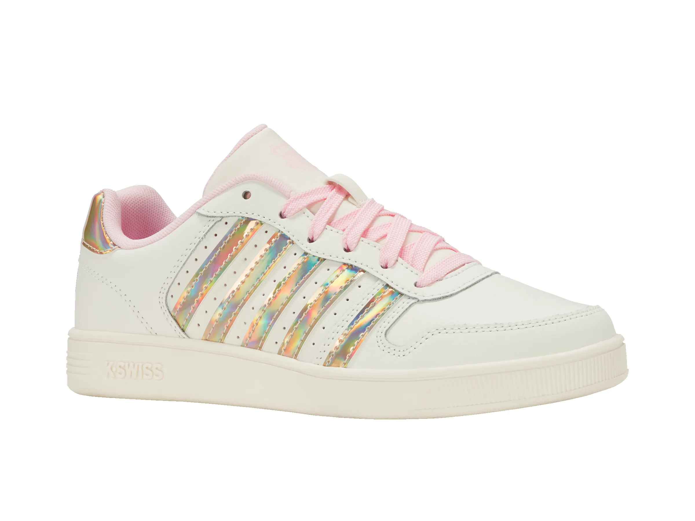 86931-176-M | COURT PALISADES | SNOW WHITE/PINK A BOO/IRIDESCENT sold by K-Swiss product image thumbnail 2