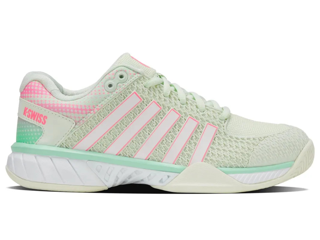 97292-440-W | EXPRESS LIGHT PICKLEBALL-WIDE | ICE/HONEYDEW/NEON PASTEL PINK sold by K-Swiss