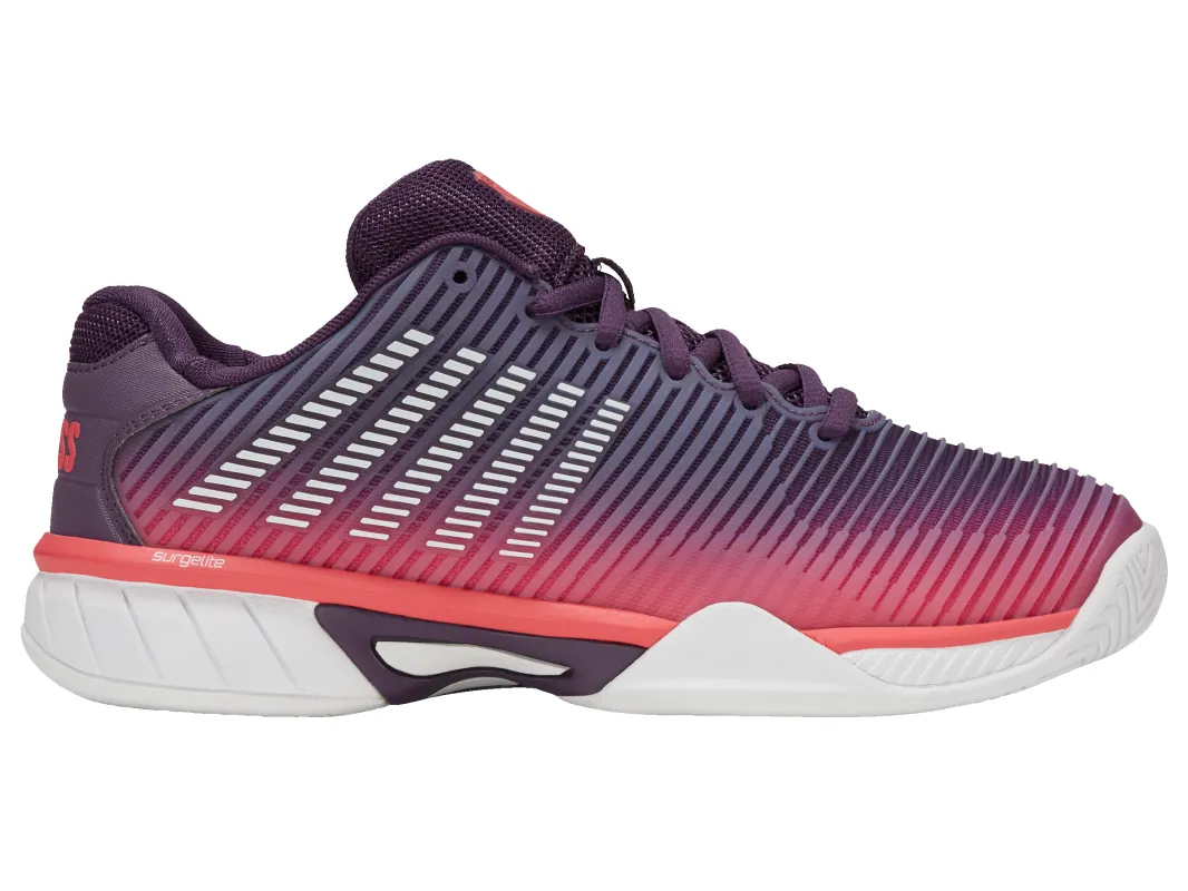 86613-593-M | HYPERCOURT EXPRESS 2 | PURPLE PLUMERIA/WHITE/HOT CORAL sold by K-Swiss