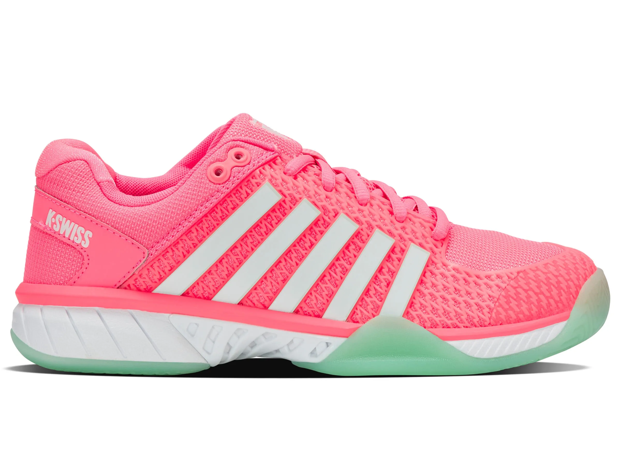 96563-649-M | EXPRESS LIGHT PICKLEBALL | NEON PASTEL PINK/NEON MINT/WHITE sold by K-Swiss