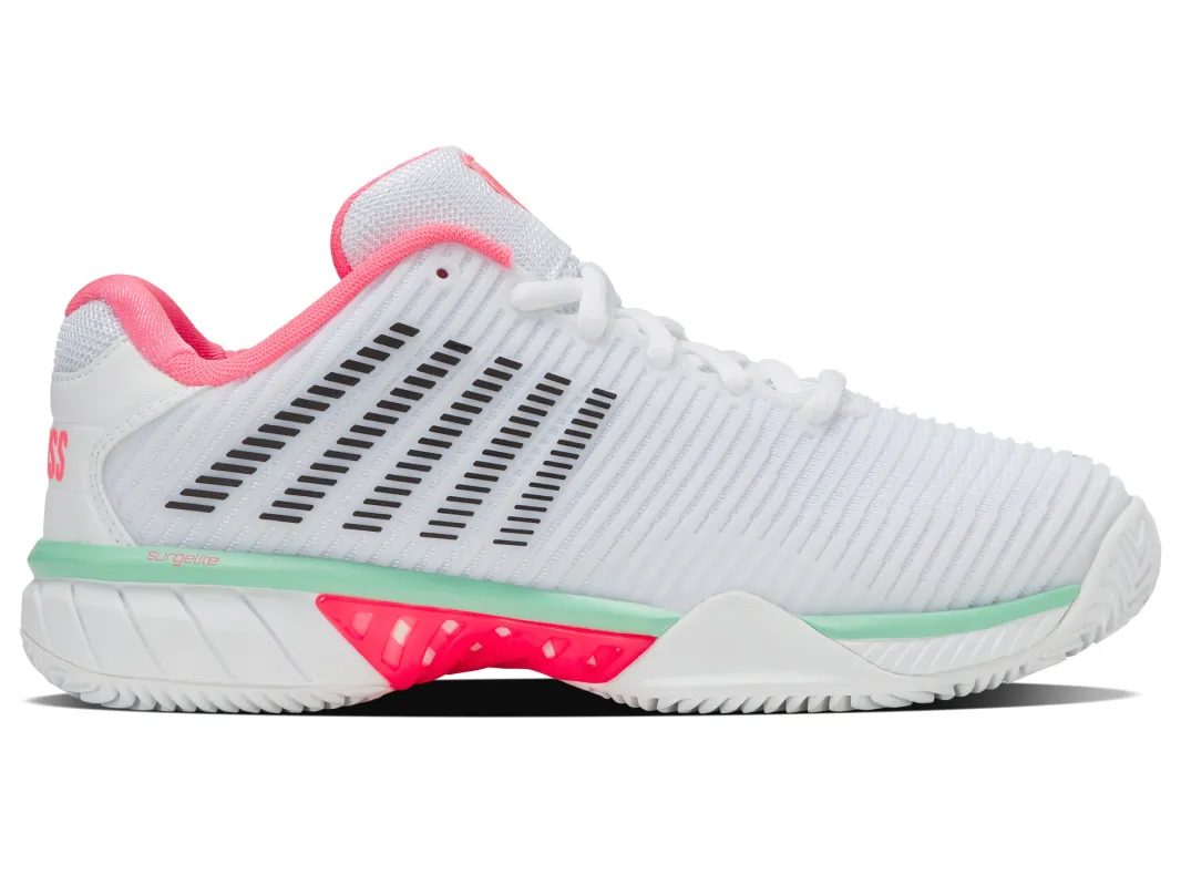 96614-178-M | HYPERCOURT EXPRESS 2 CLAY | WHITE/NEON PASTEL PINK/BLACK sold by K-Swiss