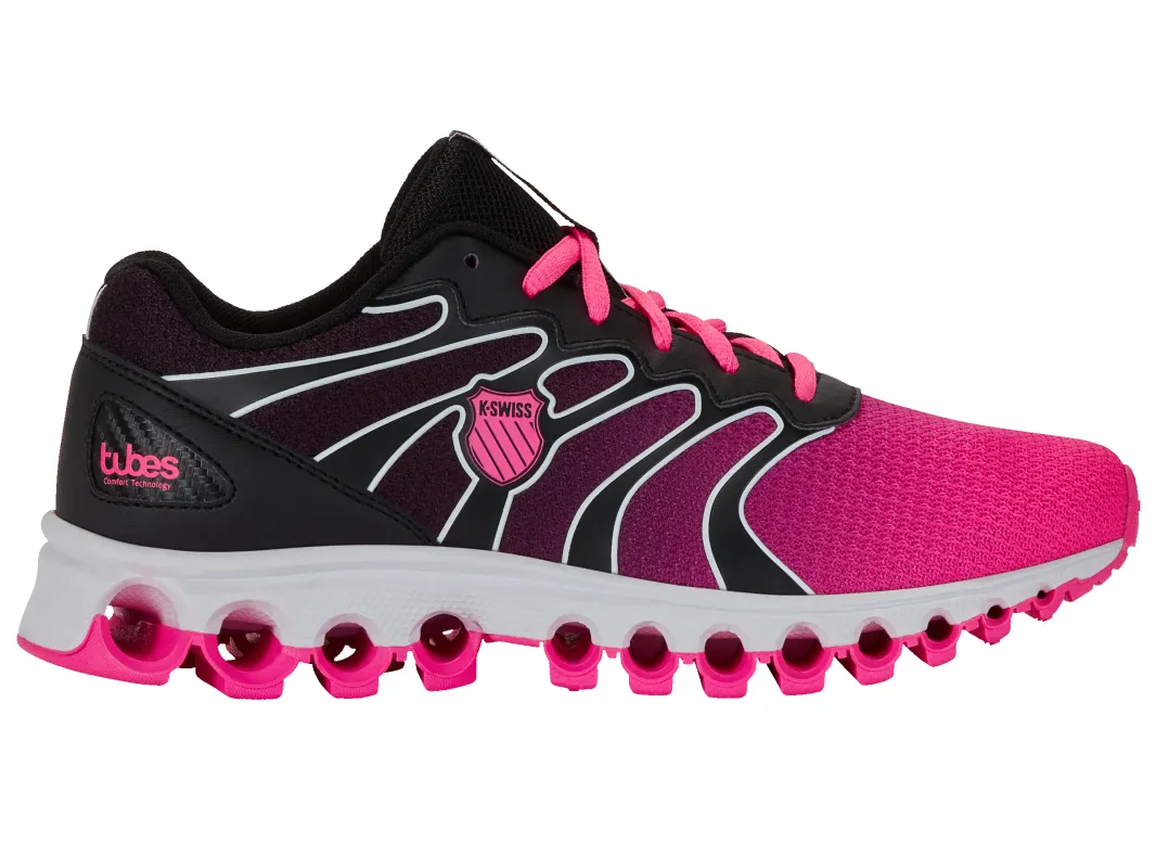 97112-088-W | TUBES 200 | BLACK/NEON PINK WHITE sold by K-Swiss