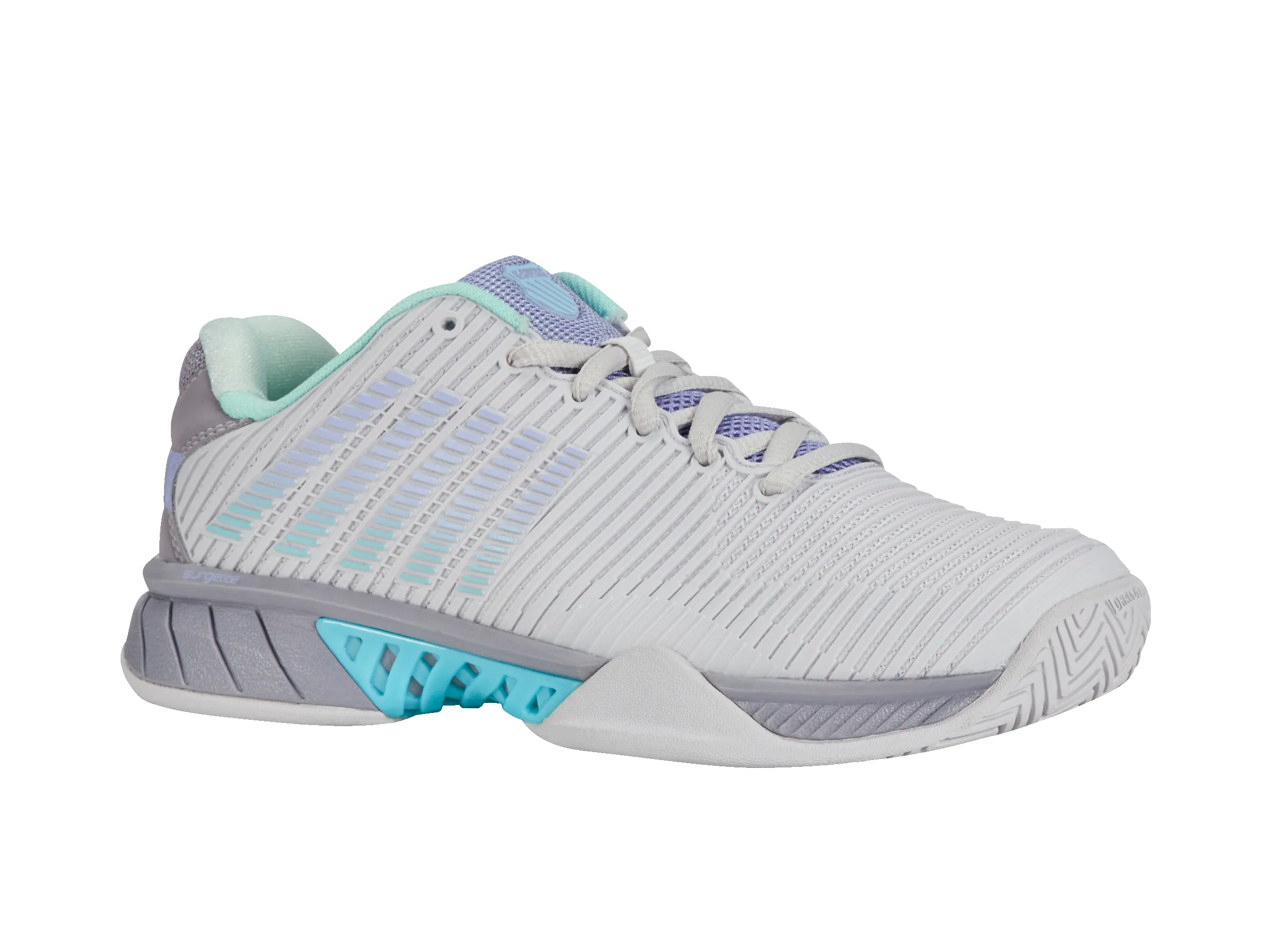 96613-020-M | HYPERCOURT EXPRESS 2 | NIMBUS CLOUD/LILAC GRAY/NEON PURPLE sold by K-Swiss product image thumbnail 2