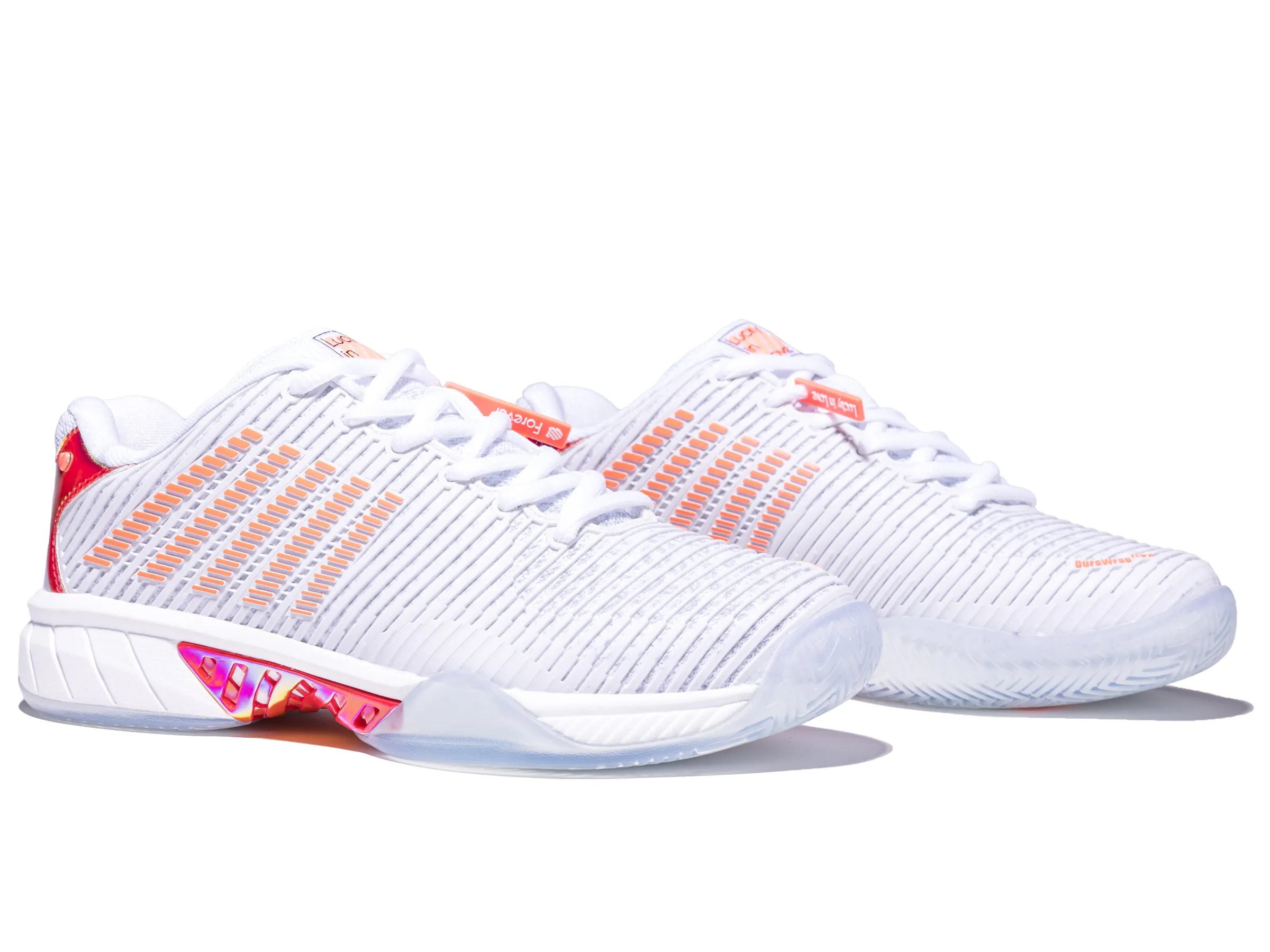 97382-112-M | HYPERCOURT EXPRESS 2 LUCKY IN LOVE | WHITE/DOVE/ORANGE GLOW sold by K-Swiss product image thumbnail 2
