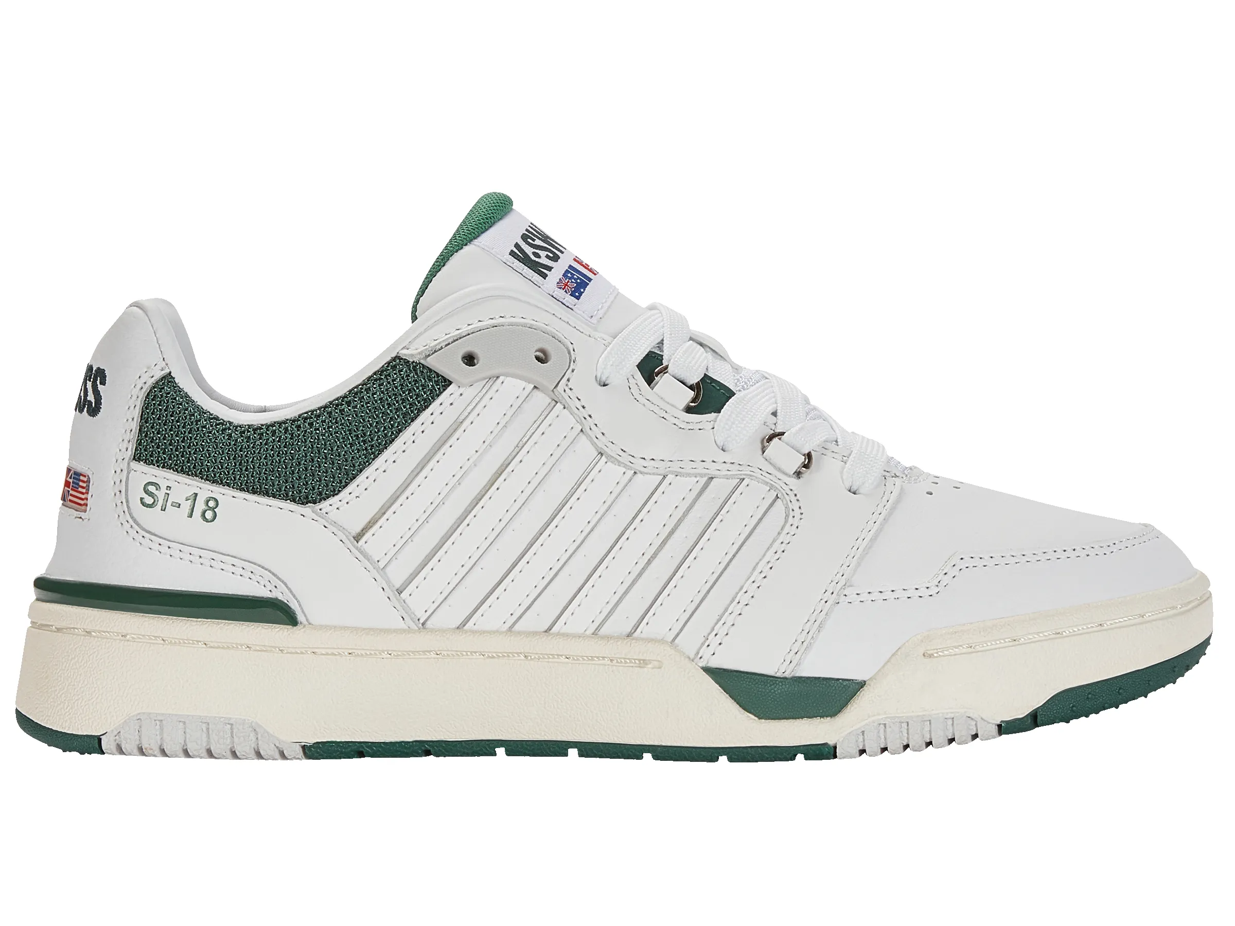 08531-108-M | SI-18 RIVAL | BRILLIANT WHITE/POSY GREEN sold by K-Swiss