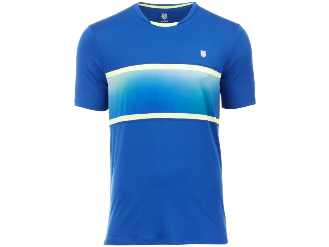 104241-487 | MENS HYPERCOURT EXPRESS CREW TEE 2 | WEB BLUE/SHARP GREEN made by K-Swiss