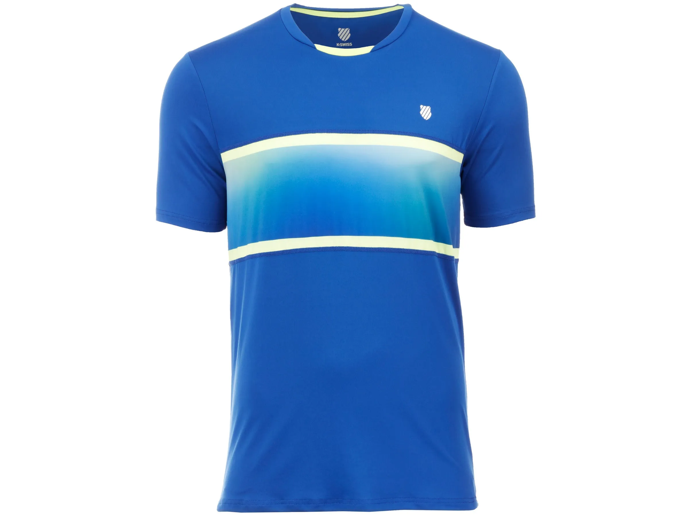 104241-487 | MENS HYPERCOURT EXPRESS CREW TEE 2 | WEB BLUE/SHARP GREEN sold by K-Swiss