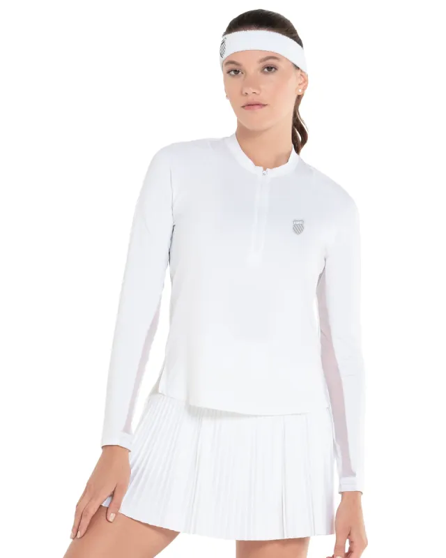 197695-100 | EXCEL ZIP L/S | WHITE sold by K-Swiss