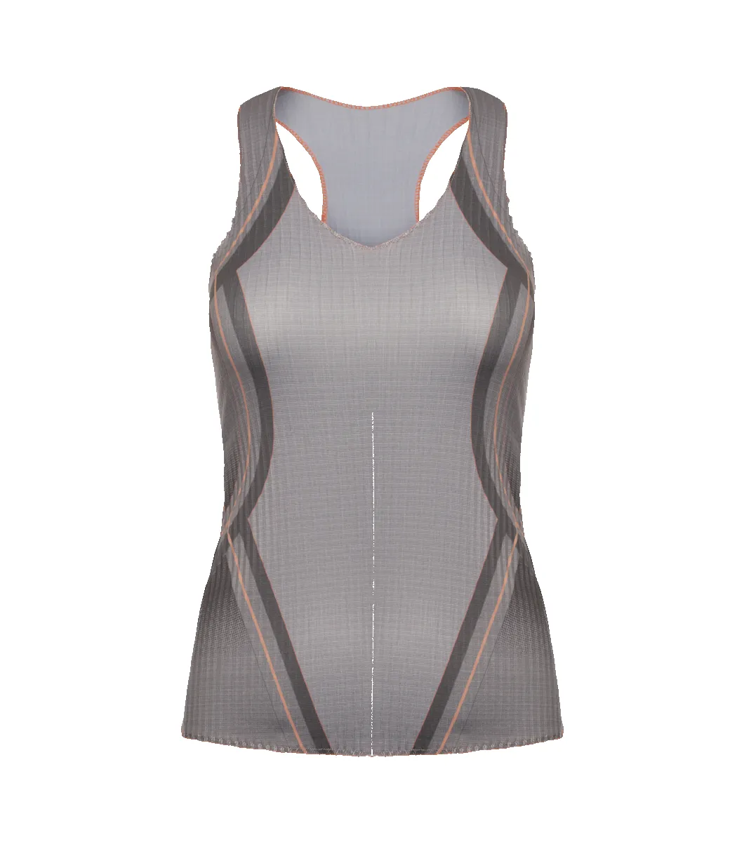 196050-025 | PLEATED V-NECK TANK | ASPHALT sold by K-Swiss