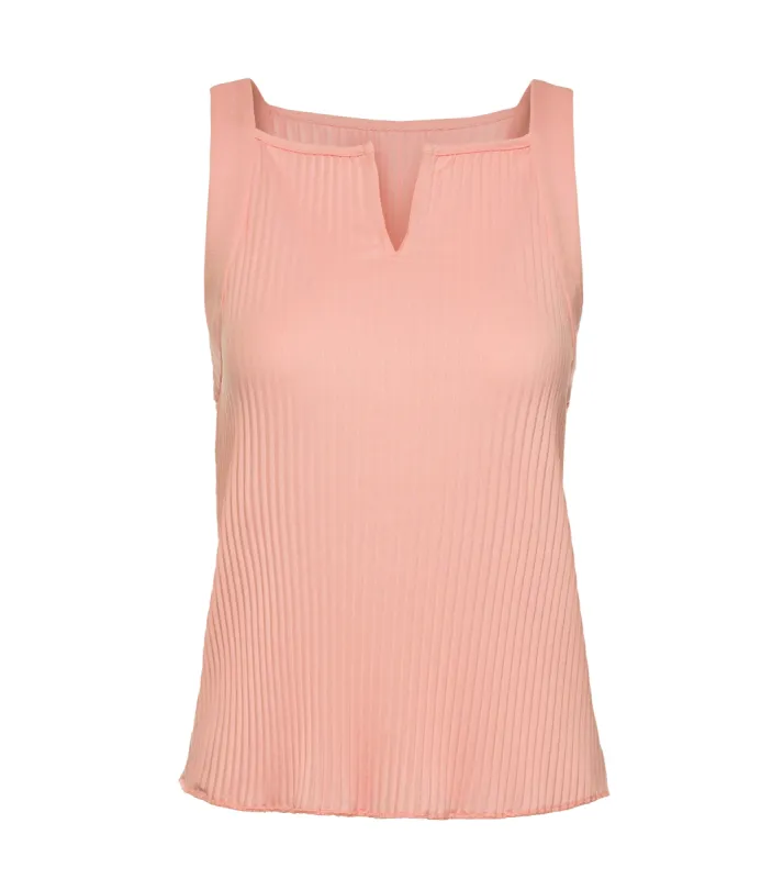 196054-815 | DEEP V PLEATED TANK | PEACH sold by K-Swiss