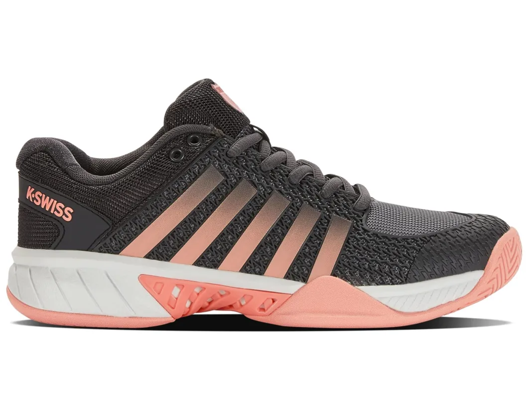 K96563-036 | Women's Express Light Pickleball | Asphalt/Steel Gray/Peach sold by K-Swiss