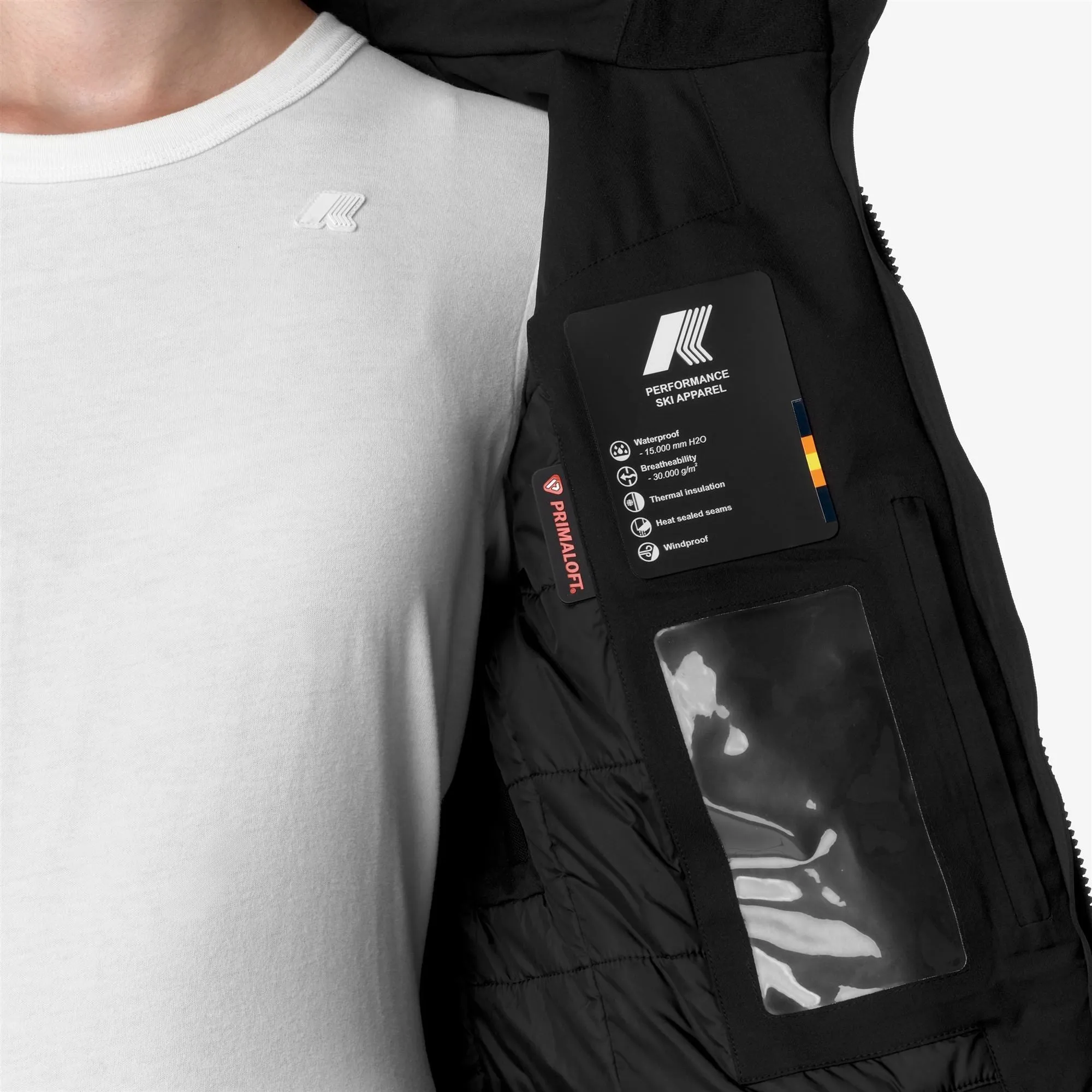 CHEVRIL MICROTWILL 2L - Jackets - Mid - Woman - Black Pure sold by K-Way product image thumbnail 3