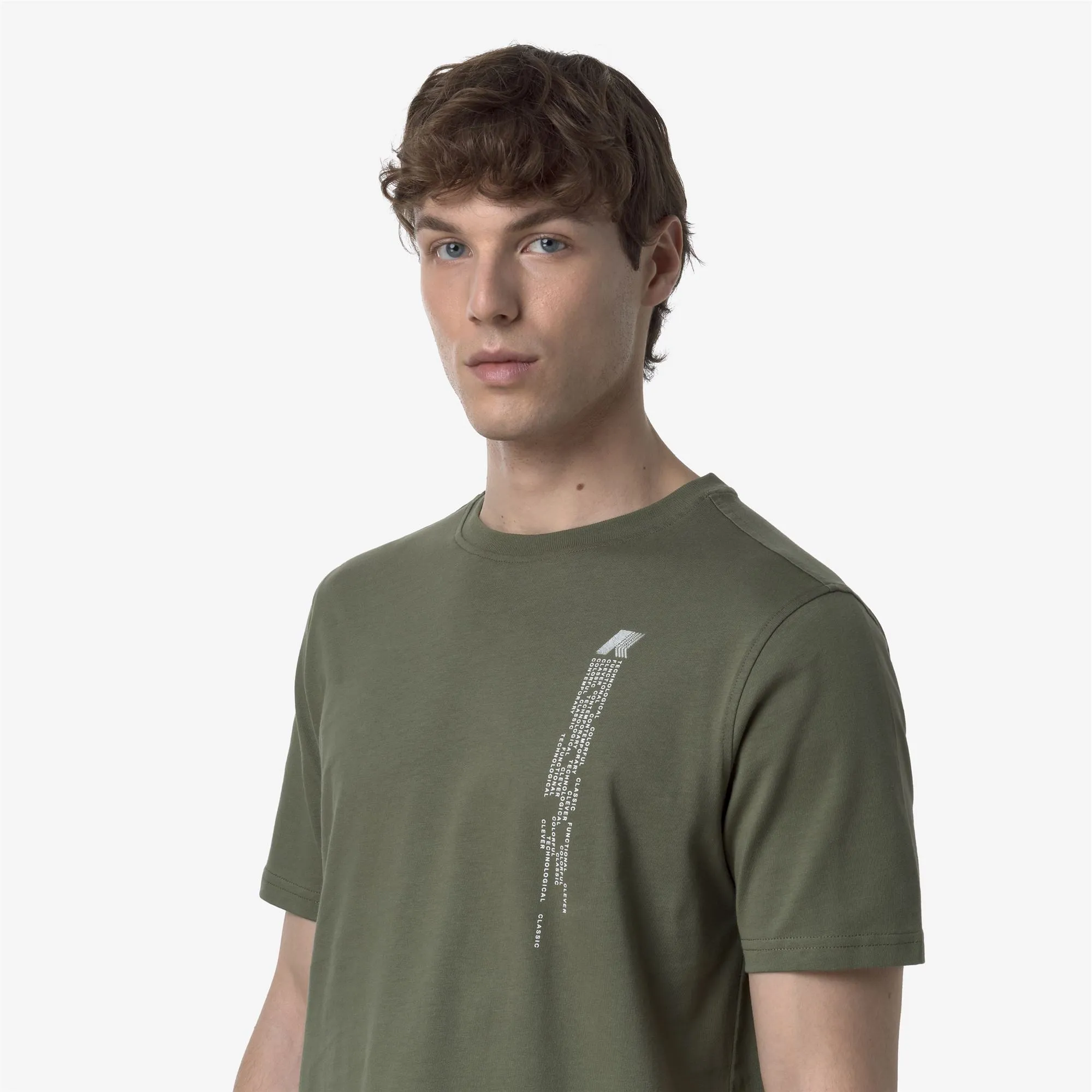 ODOM DIGITAL RAIN JERSEY - T-ShirtsTop - T-Shirt - MAN - GREEN LICHEN sold by K-Way product image thumbnail 2